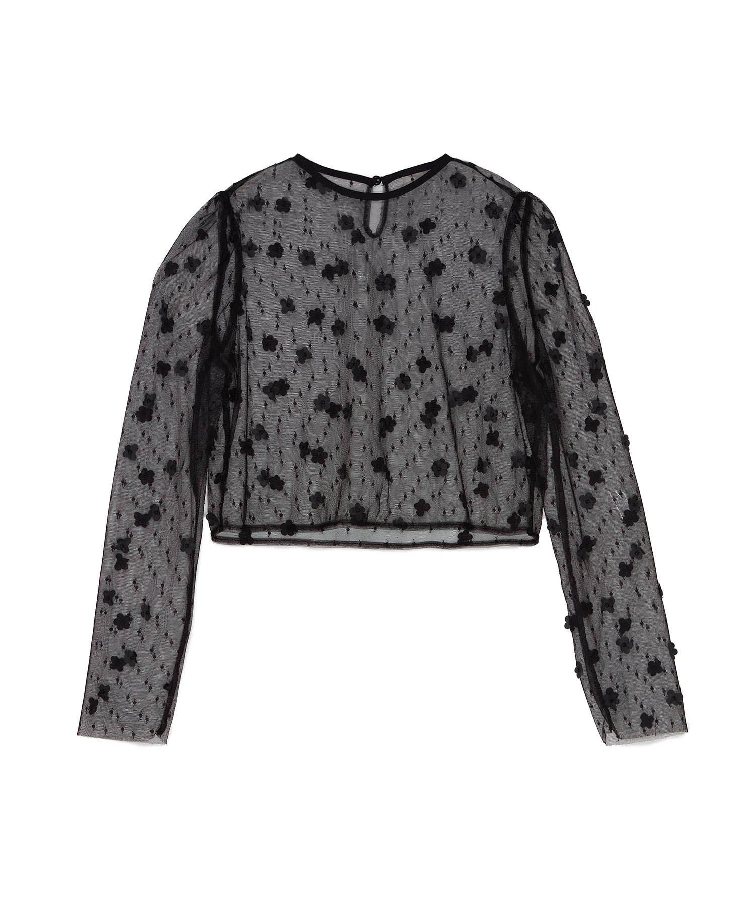 【当日発送】フラワーモチーフアシンメトリーチュールマーメイドワンピースドレス