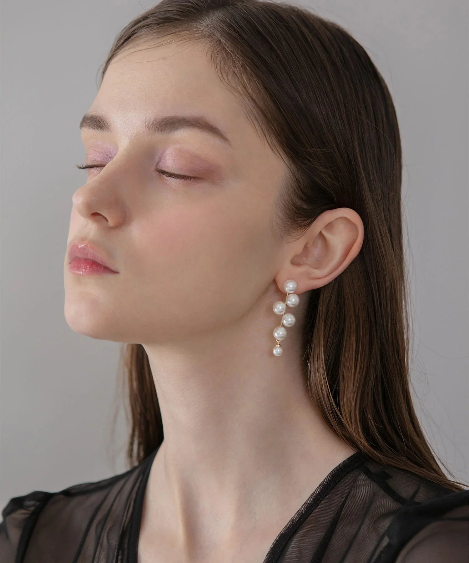 【当日発送】ドロップパールデザインピアス