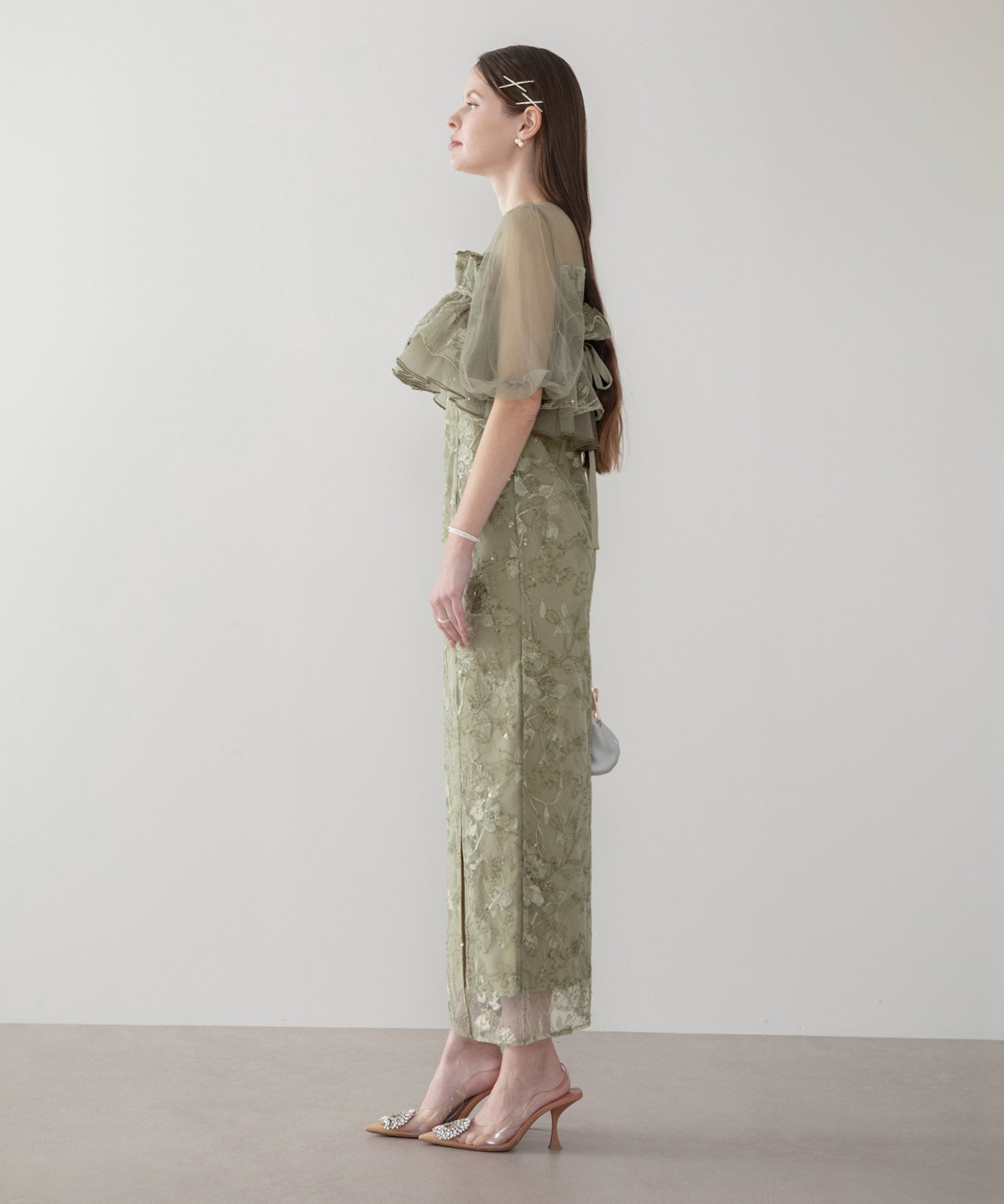 予約販売】3WAYチュールラッフルフラワースパンコールIライン