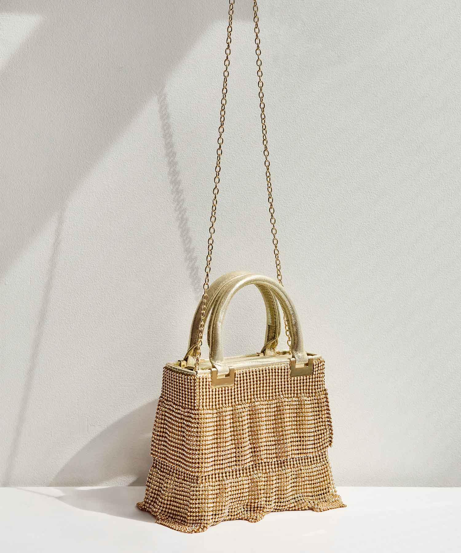 【当日発送】グリッターフリル2WAYハンドバッグ