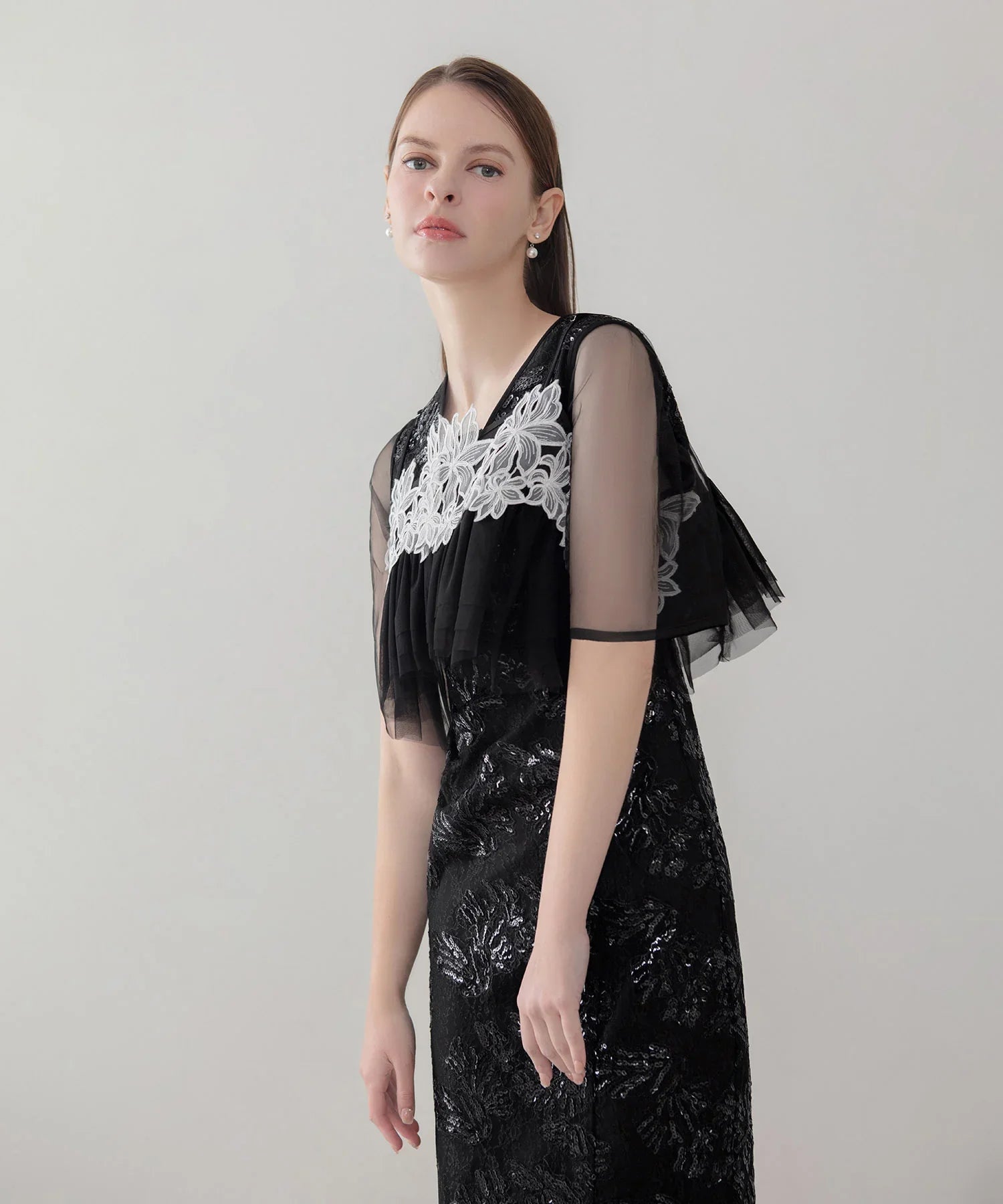 当日発送】レースフラワースパンコールエンブロイダリービスチェI