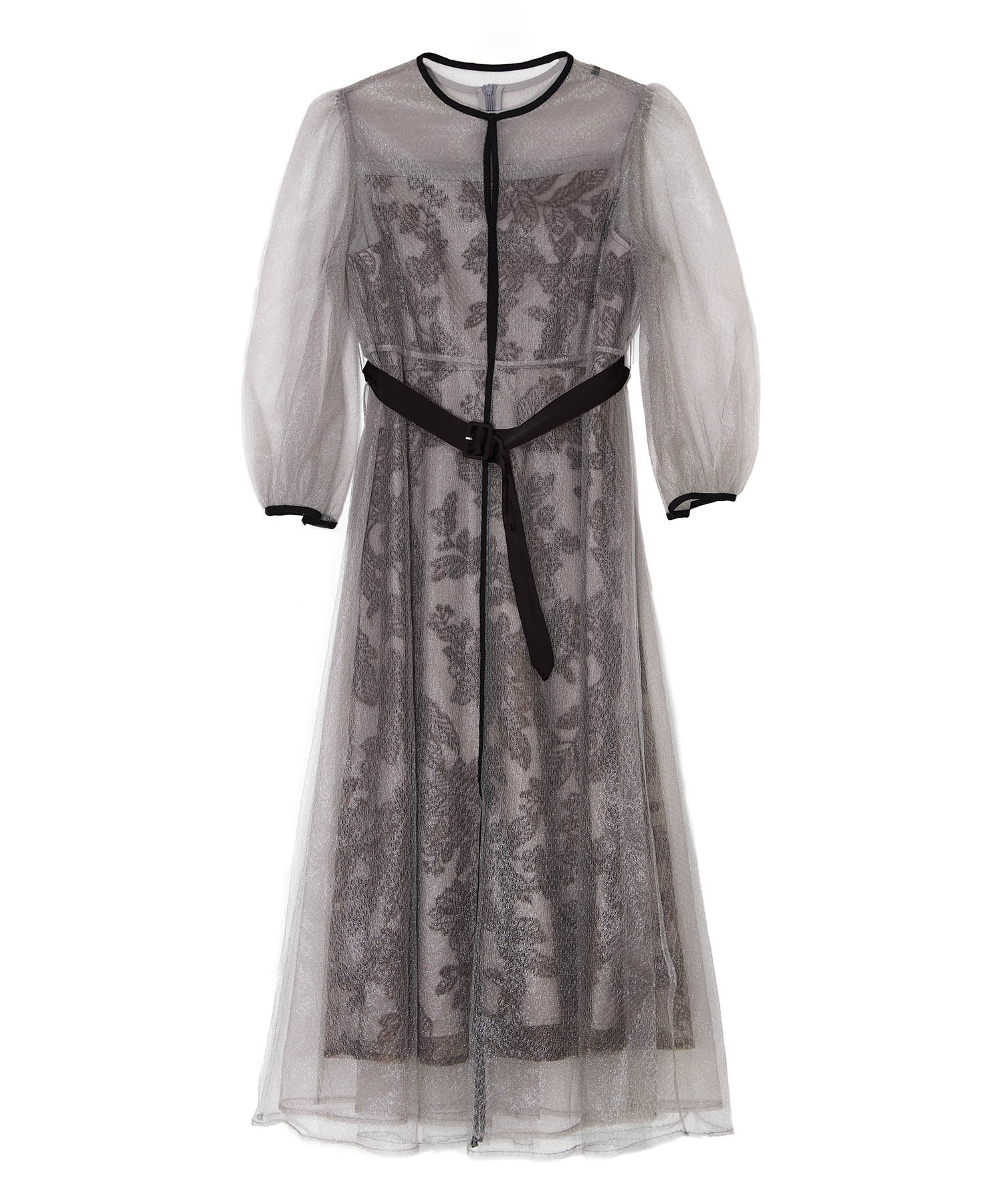 [Pre-order] Tulle piping leaf belt A-line dress