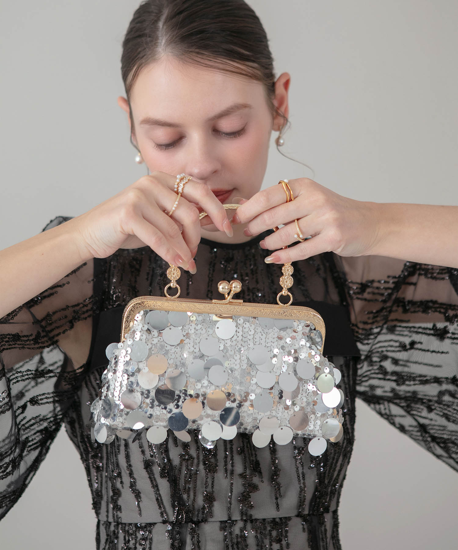 【COMING SOON】3WAYスパンコールシャイニーパーティーバッグ