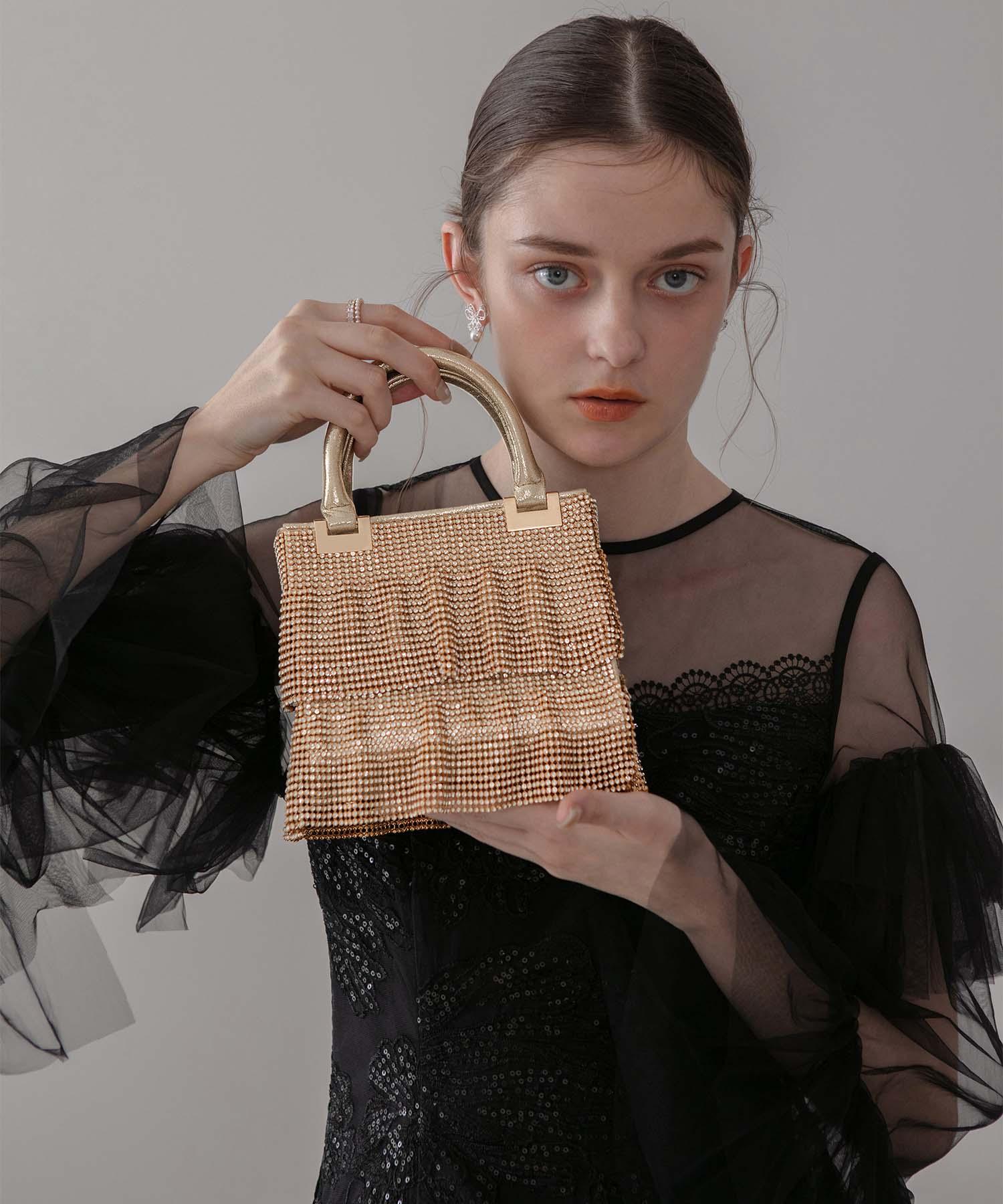 【当日発送】グリッターフリル2WAYハンドバッグ