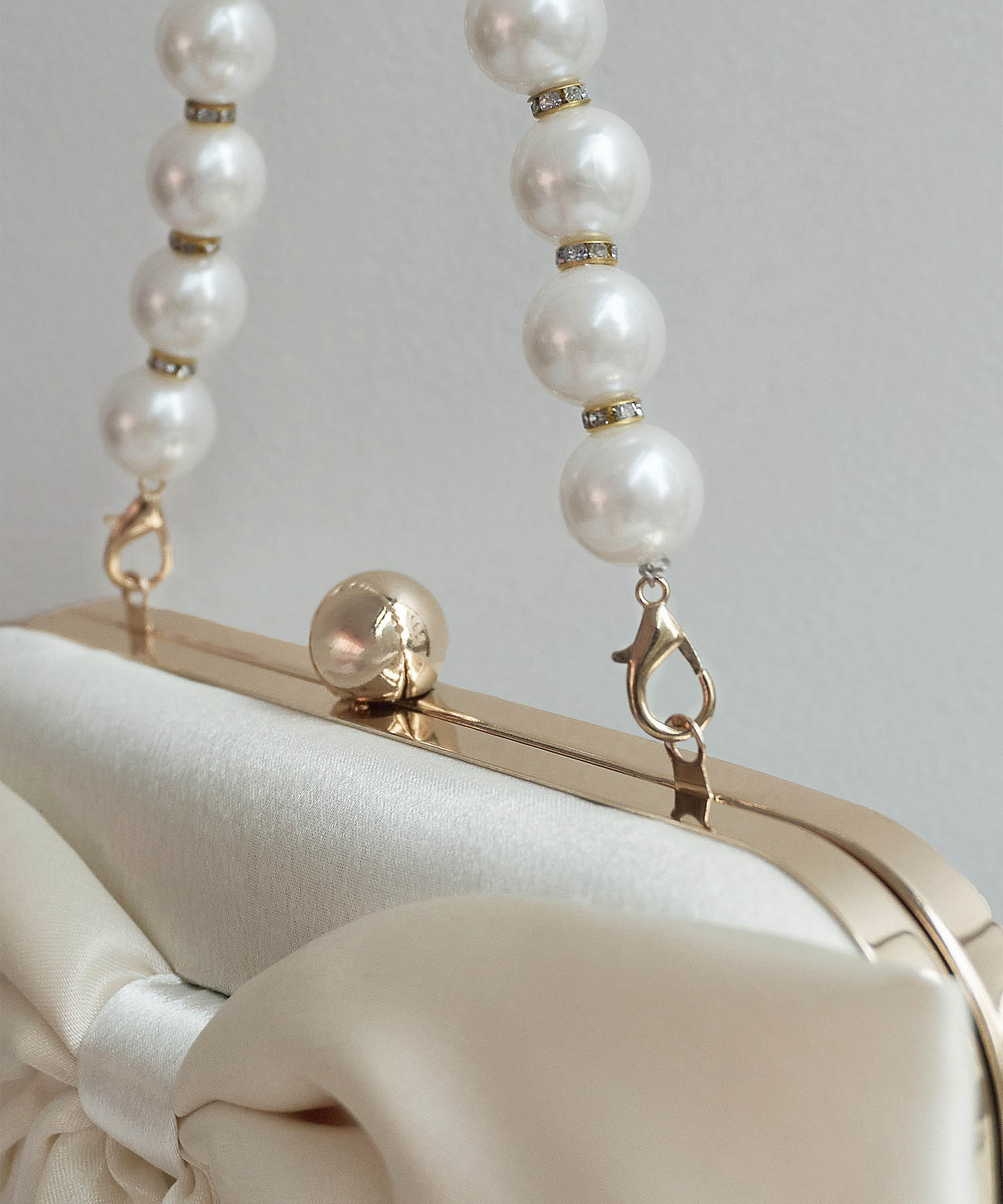 【当日発送】2WAYビッグリボンパールハンドルバッグ