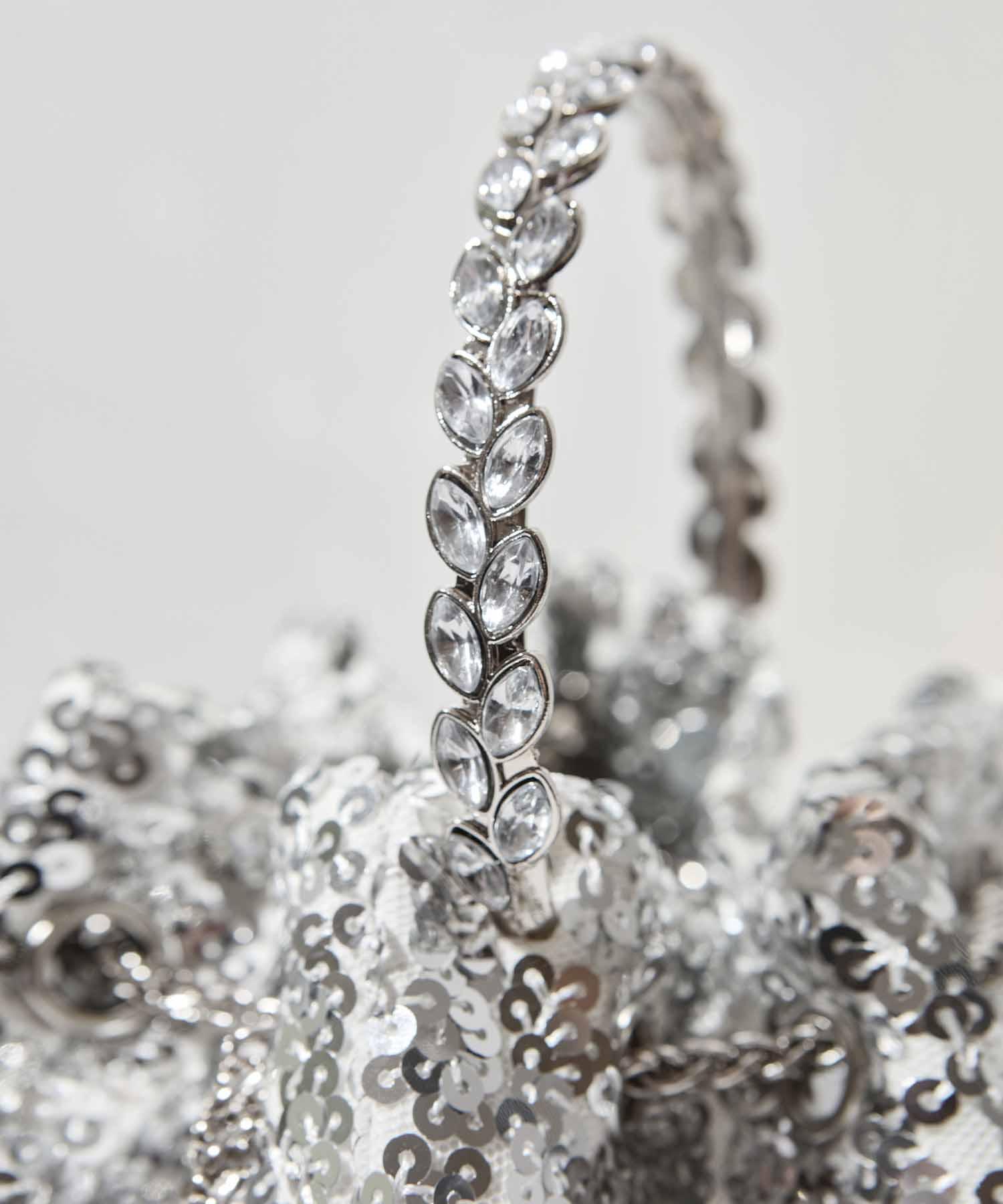 【当日発送】ビジューハンドルチェーンスパンコールバッグ