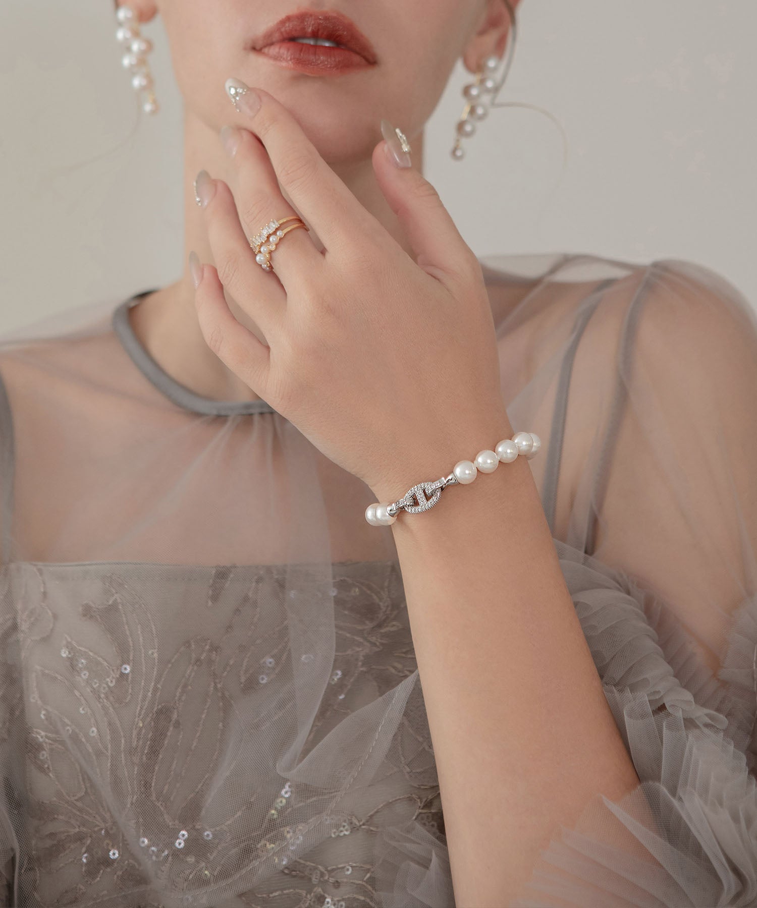 【当日発送】パールビジューブレスレット