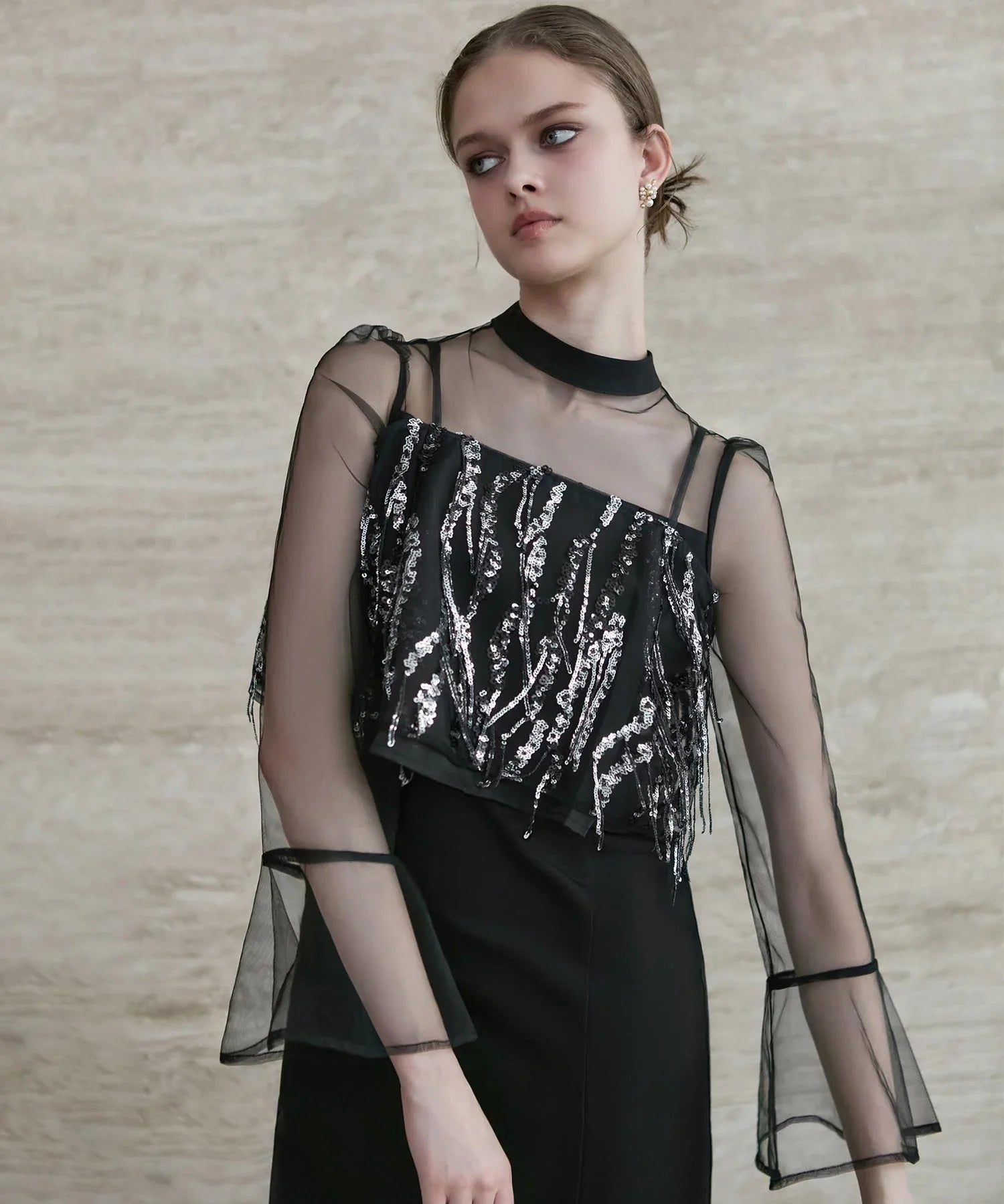 当日発送】2WAYスパンコールビスチェチュールIラインワンピース結婚式