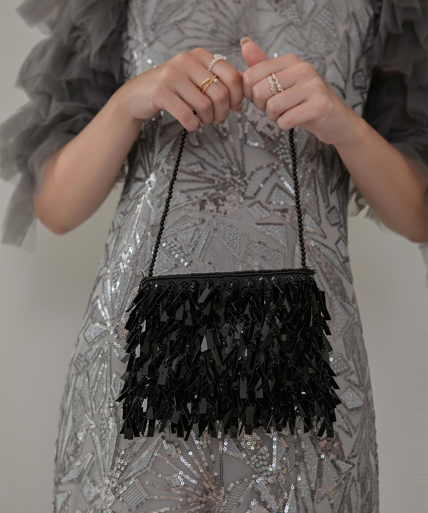 【当日発送】フリンジスパンコール2WAYバッグ