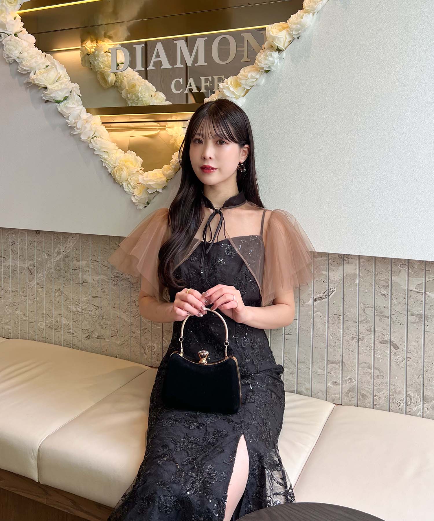 6.23【COMING SOON】チュールボレロスパンコールマーメイドワンピース