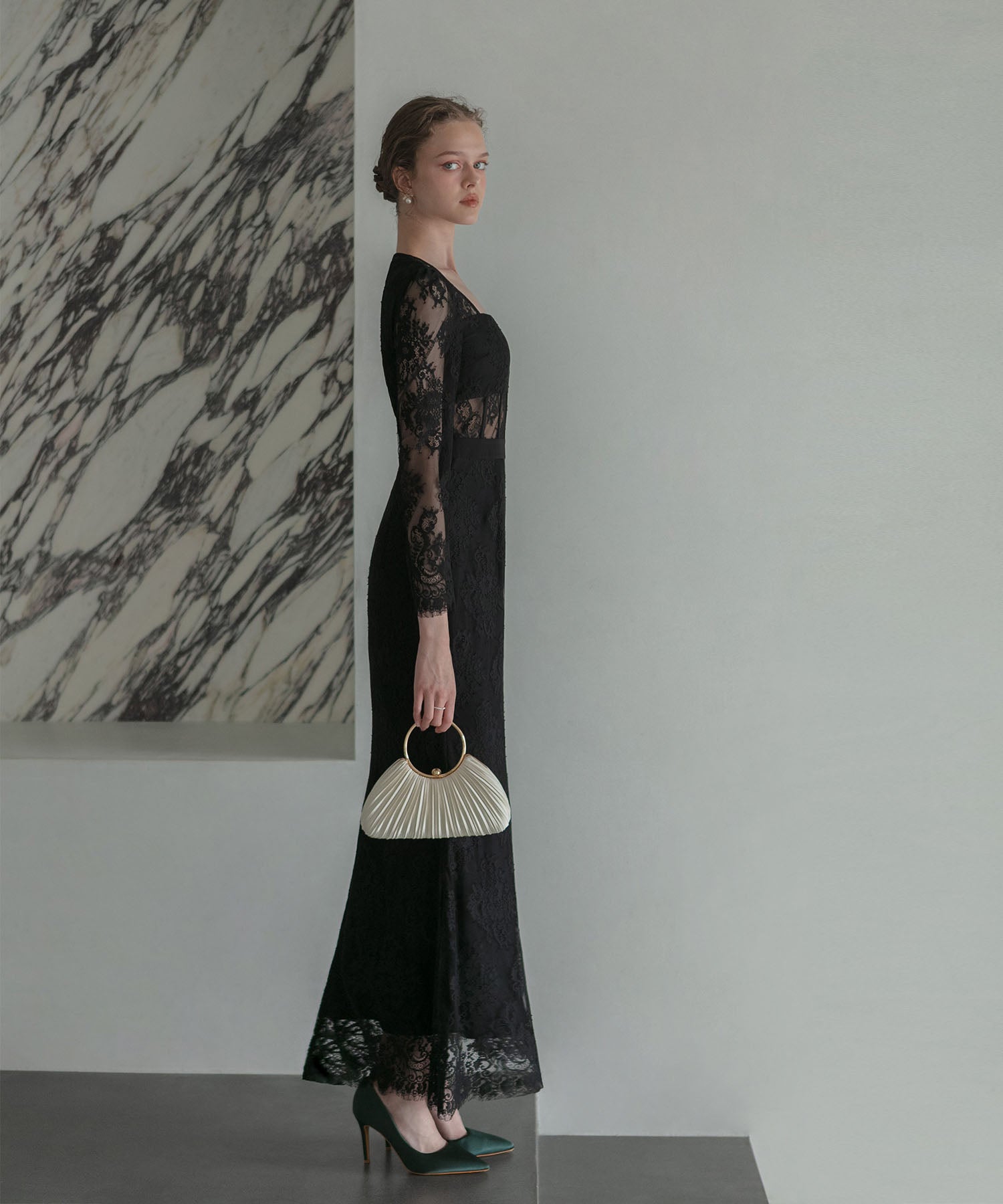 【LEJA LUXE】レースチューブデザインマーメイドドレス