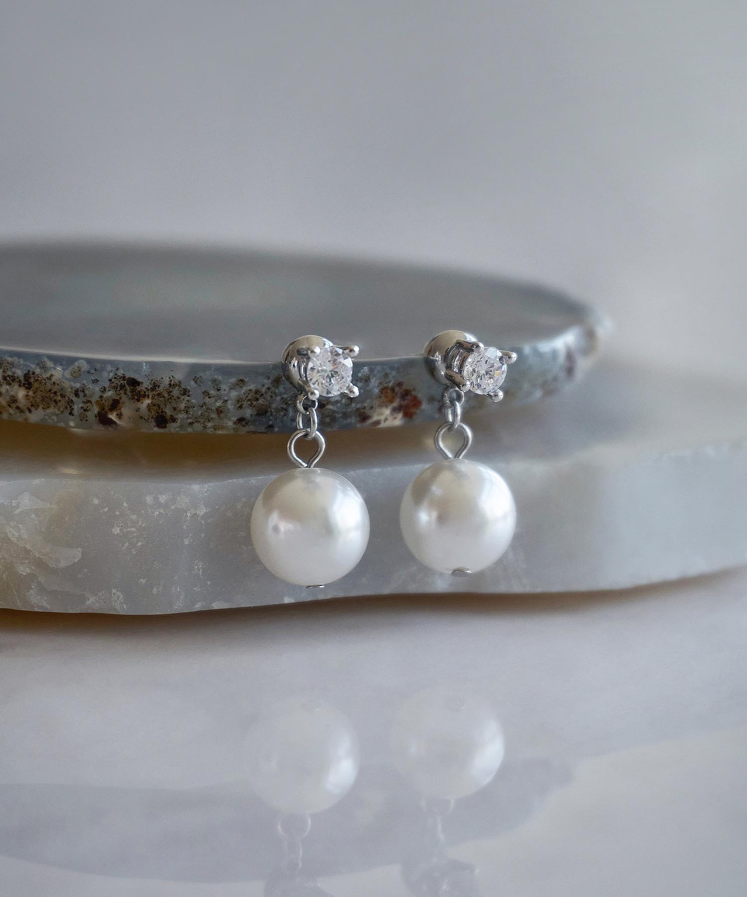 【当日発送】パールビジュードロップパールピアス