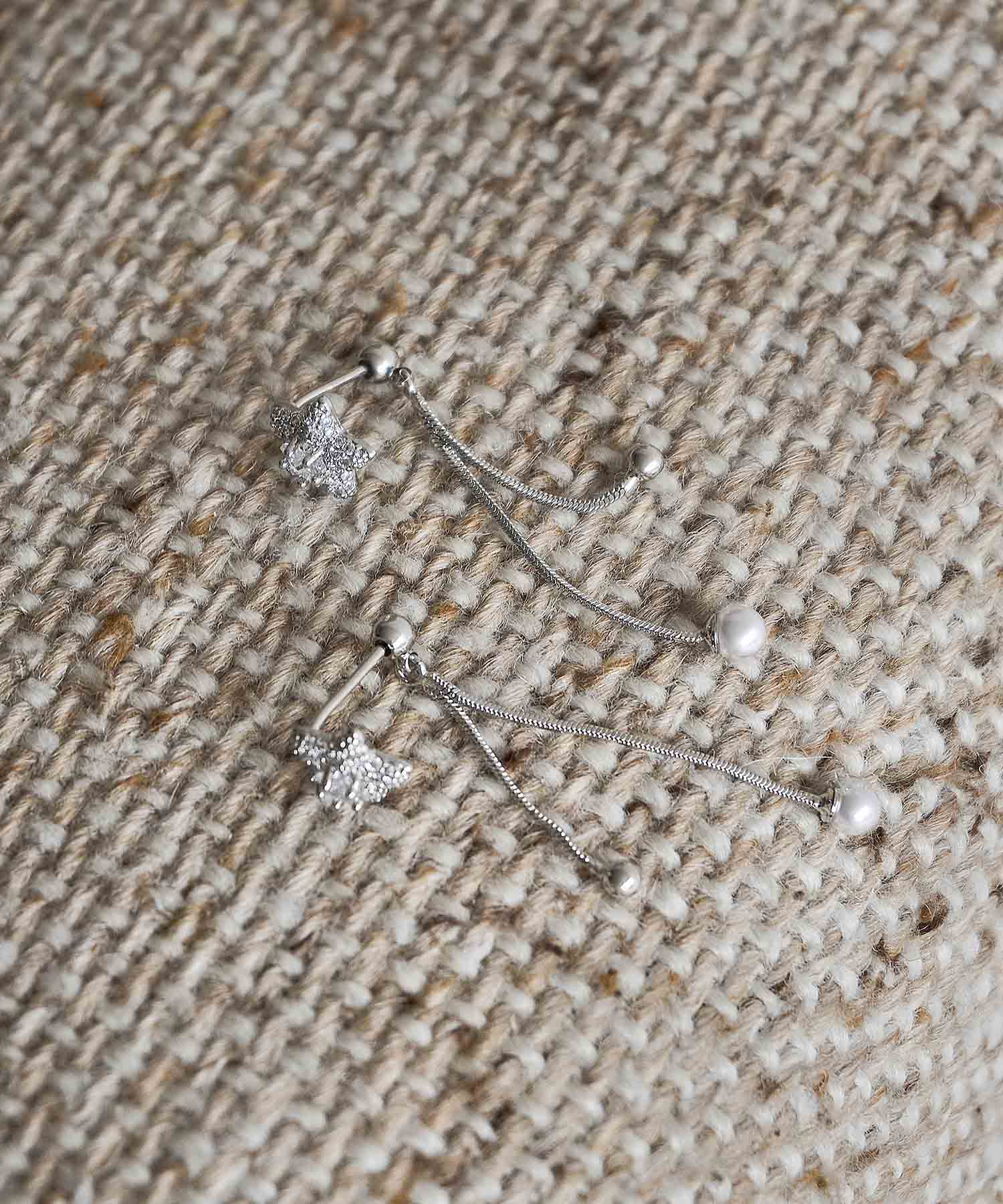 【当日発送】スタービジュードロップラインピアス