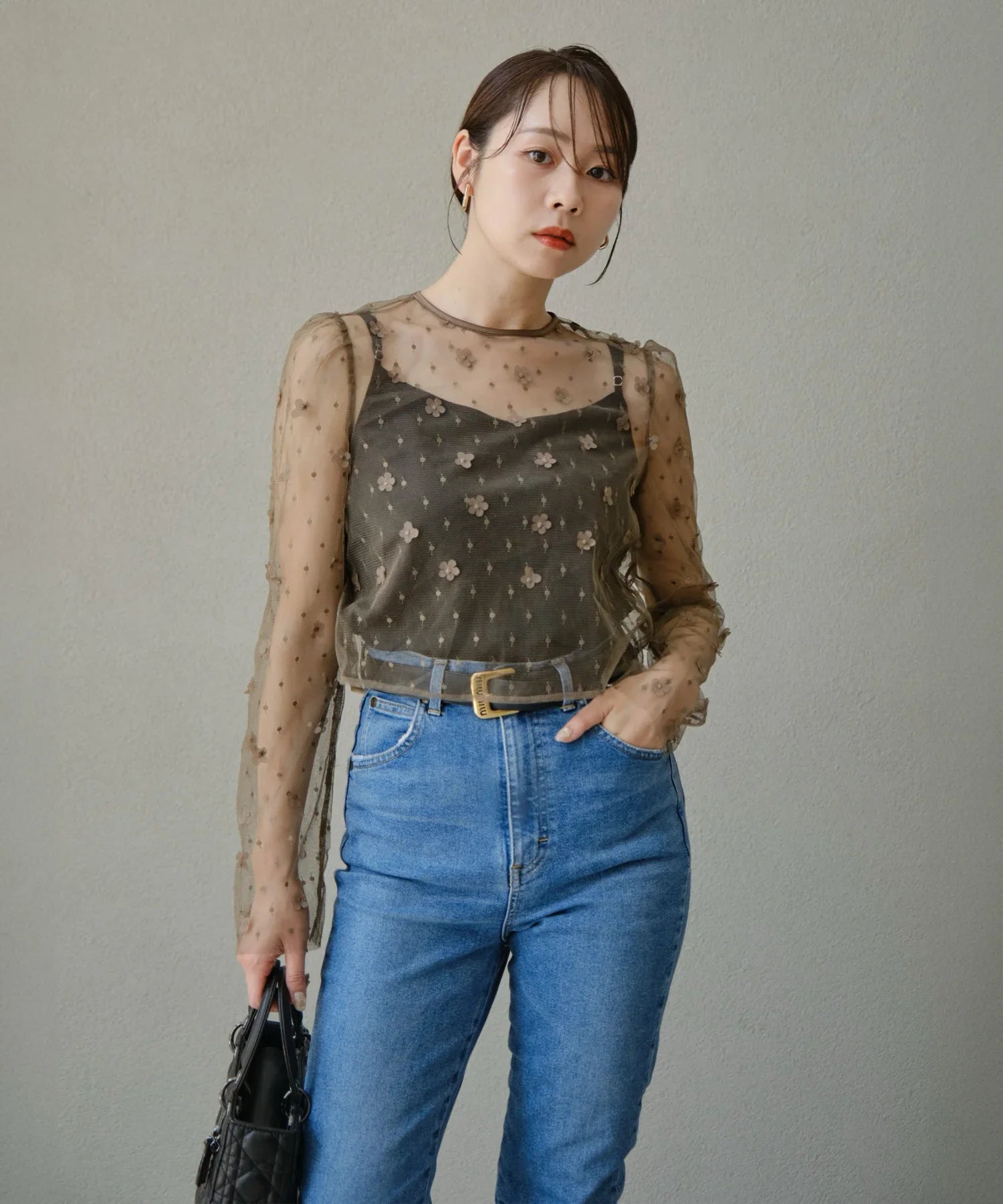 【当日発送】フラワーモチーフアシンメトリーチュールマーメイドワンピースドレス