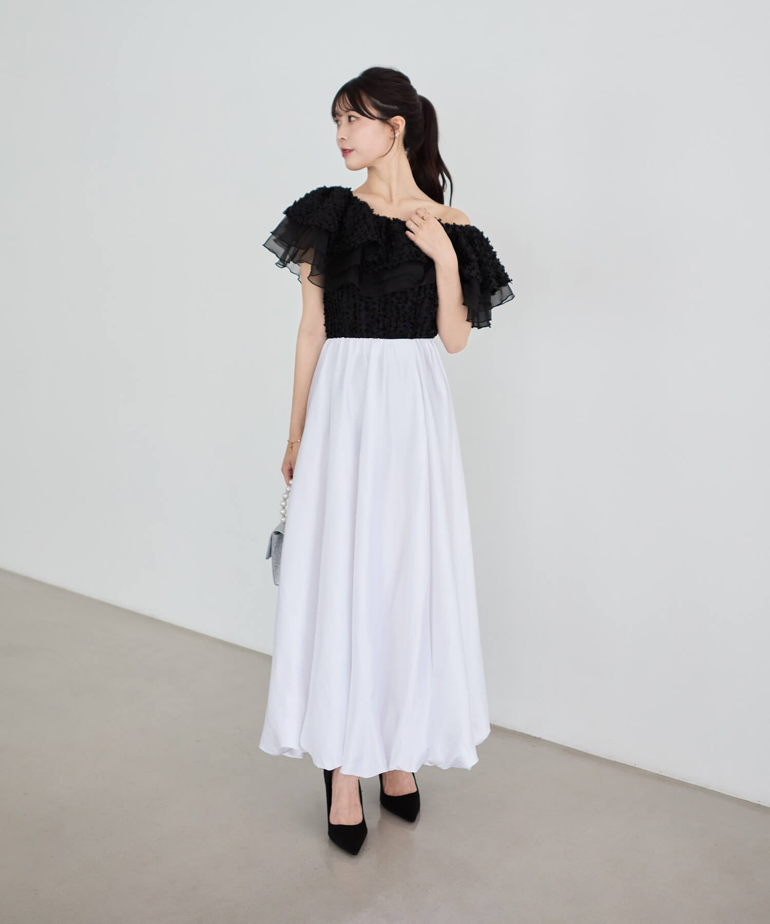 当日発送】3WAYオフショルフリンジシアーレイヤードトップス