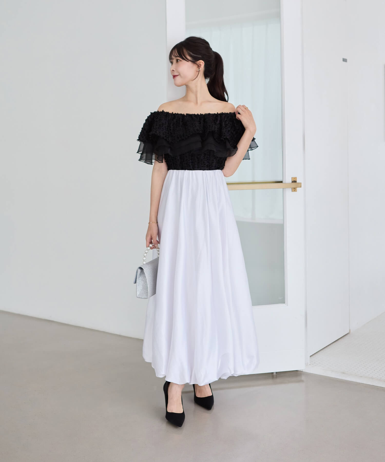 当日発送】3WAYオフショルフリンジシアーレイヤードトップス