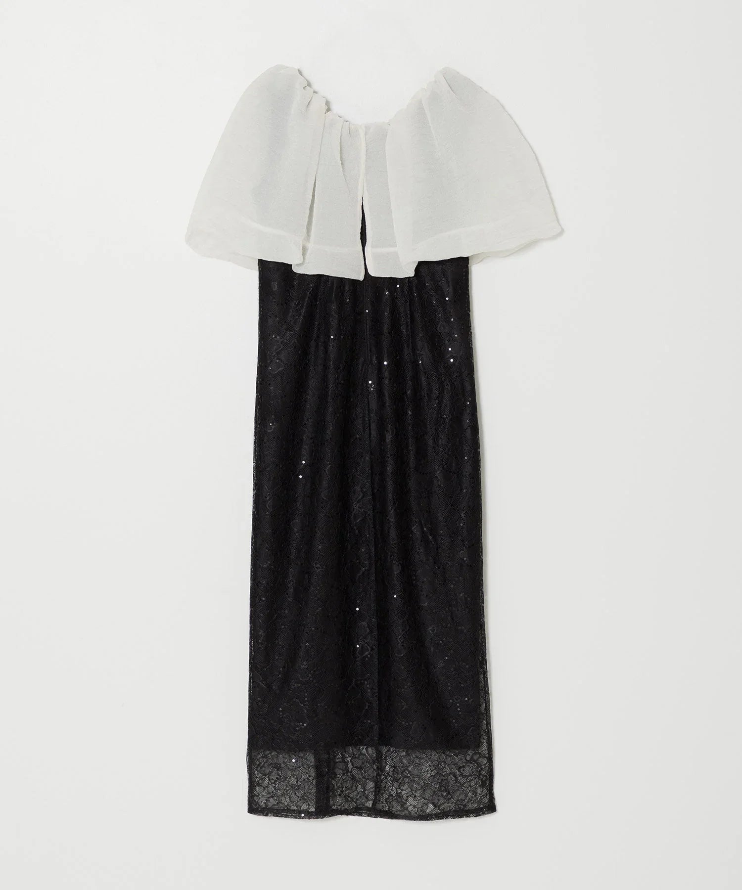 [Some items will be shipped the same day] 2WAY off-shoulder puff sleeve I-line dress