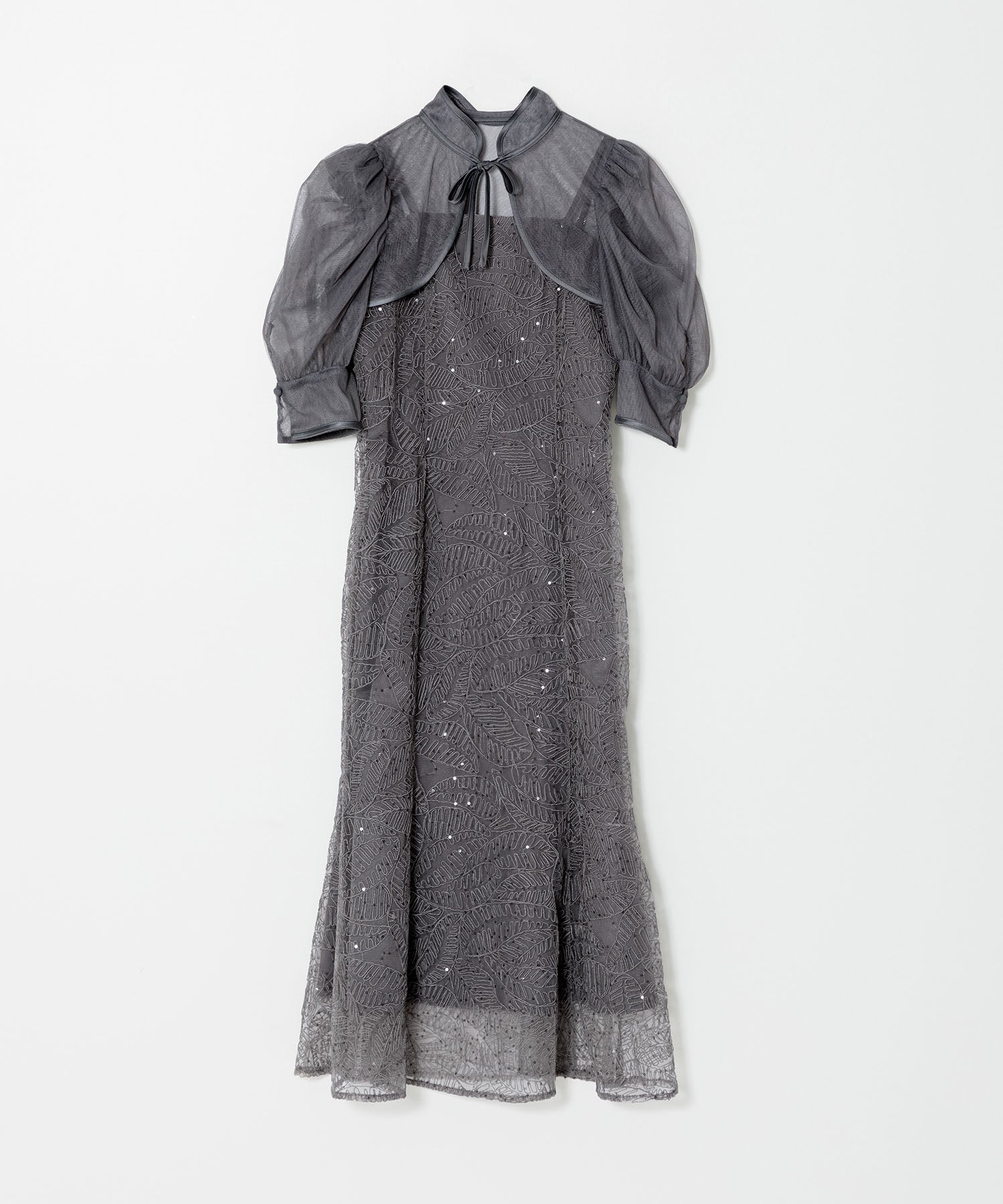 [Some items will be shipped the same day] Sequin Botanical Mermaid Bolero 2WAY Dress