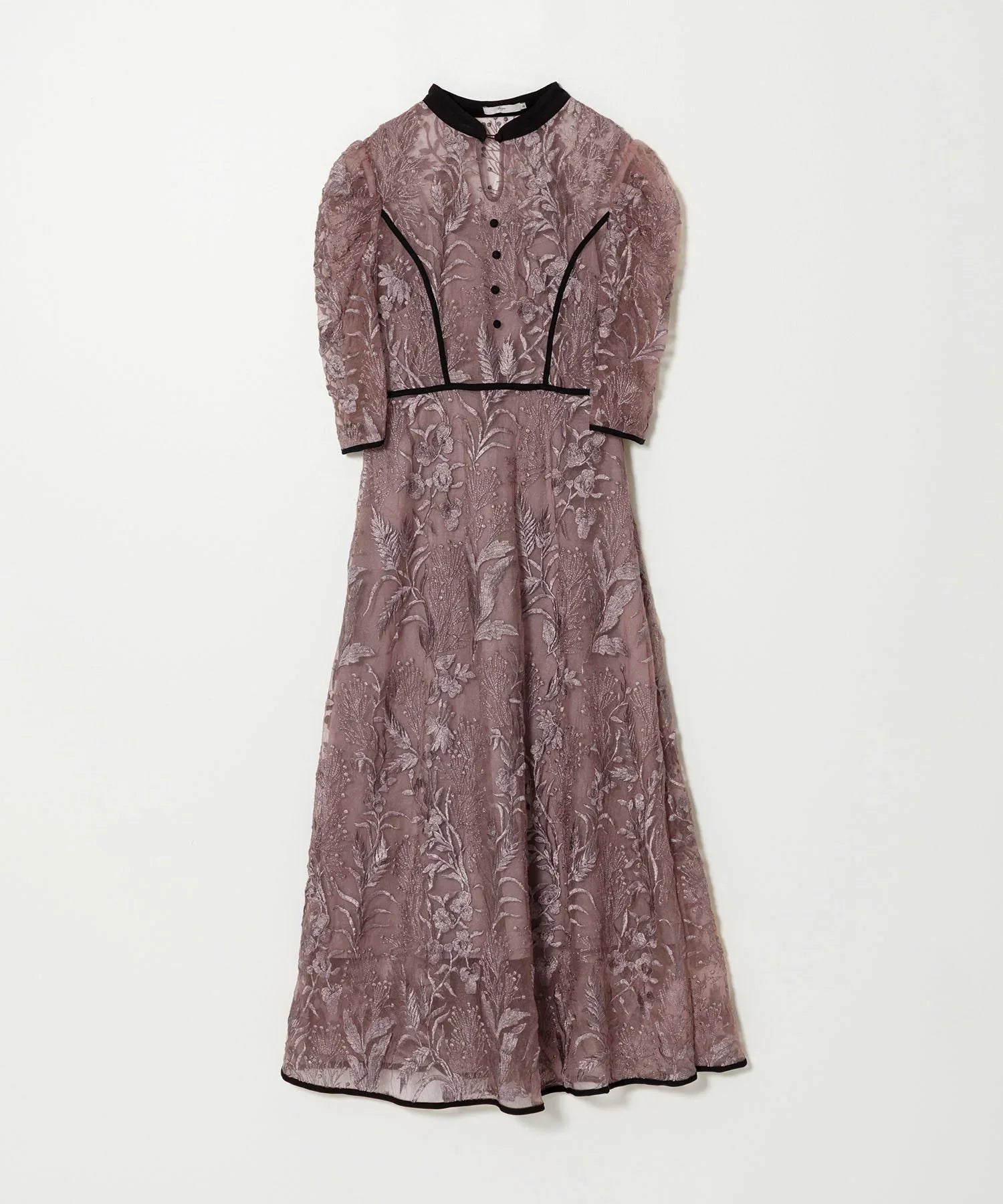 [Some items will be shipped the same day] Floral tulle puff sleeve dress