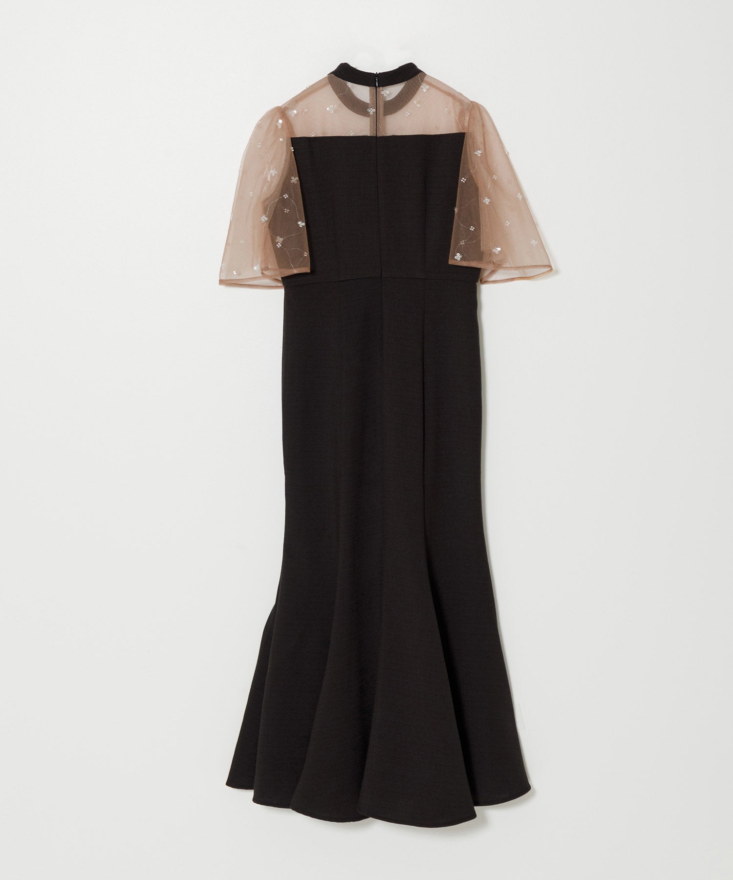 [Same-day shipping] Floral sequin tulle overlap mermaid dress