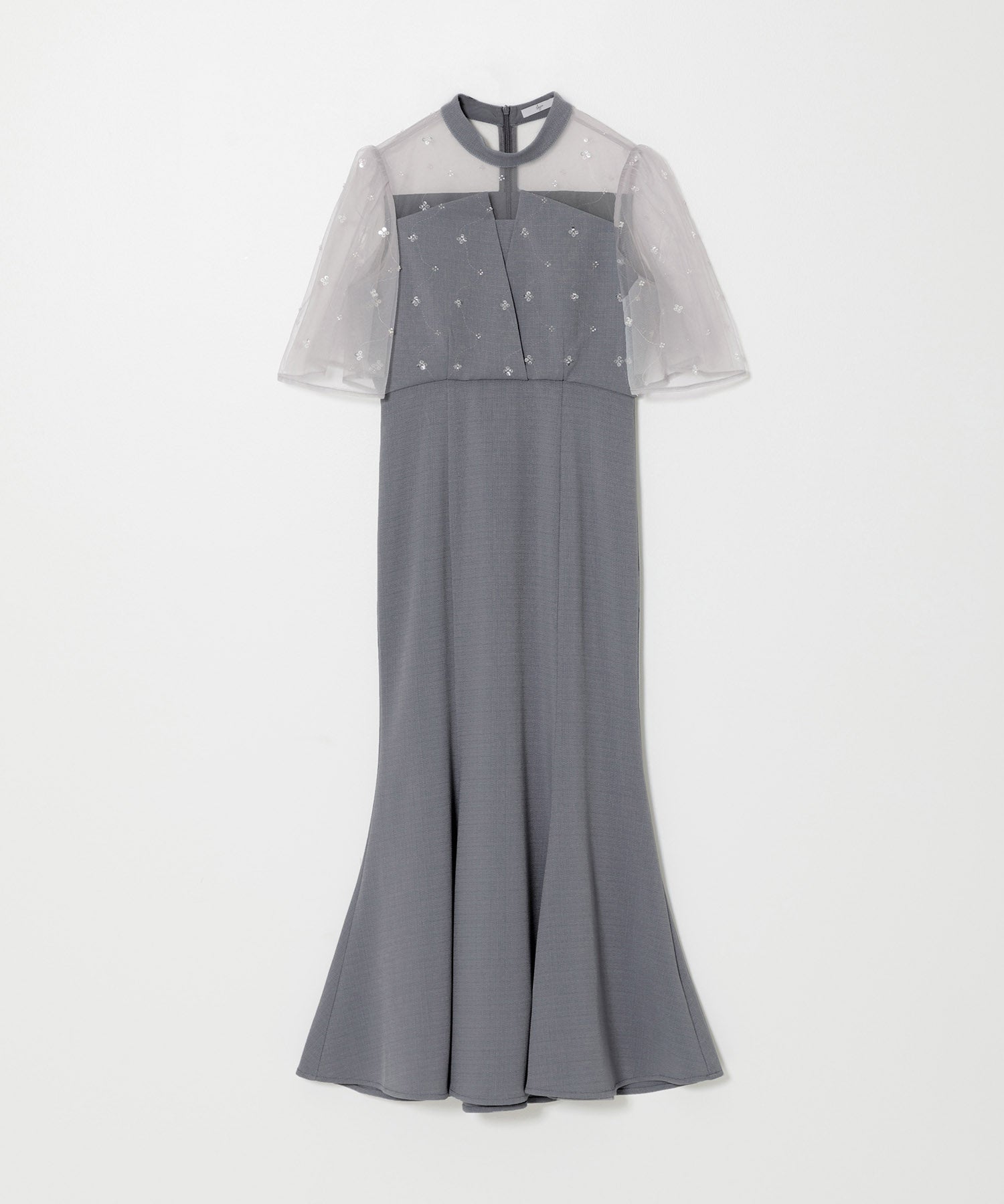 [Same-day shipping] Floral sequin tulle overlap mermaid dress