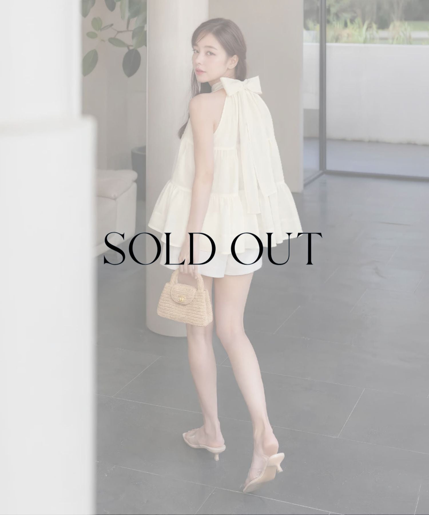 【SOLD OUT】2WAYリボンアメスリティアードシアートップス