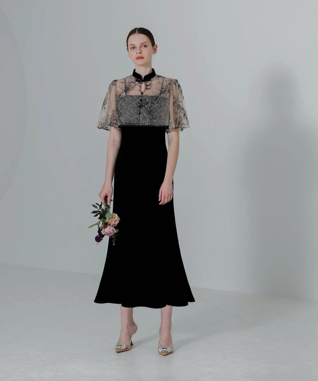 日本製☆Rene ボレロ ワンピース セットアップ 花柄刺繍 36 （René  